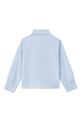 Eagle Embroidery Linen Blend Shirt
